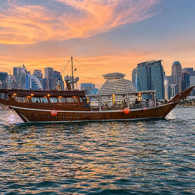Doha Private City Highlights Tour with Dhow Boat Cruise