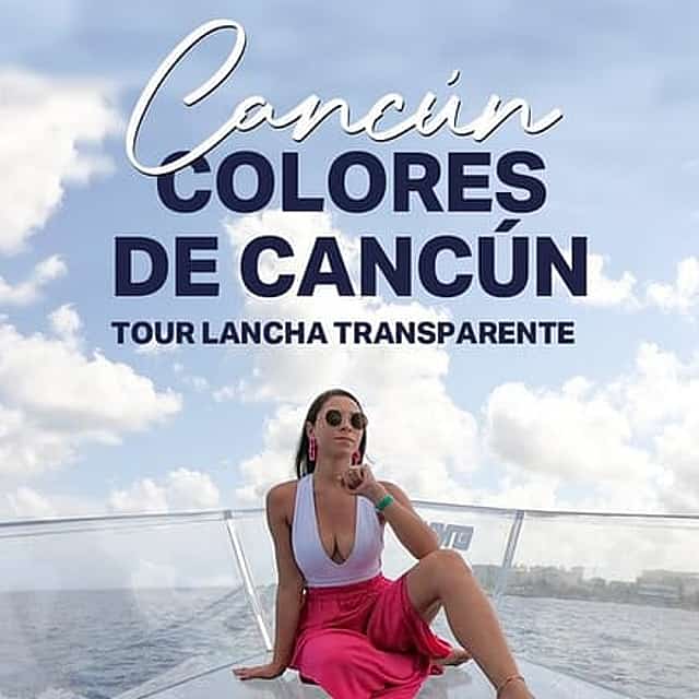 Paseo turístico en barco con fondo de cristal en Cancún
