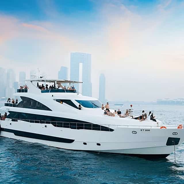 Dubai Marina Superyacht Cruise with DJ, Live Cooking and Pool