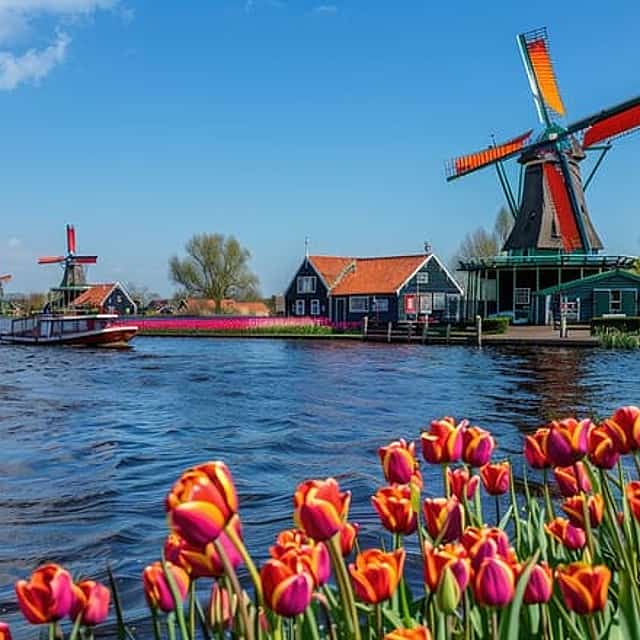 Privé transfer van Amsterdam naar Kinderdijk, 2 uur Stop in Gouda