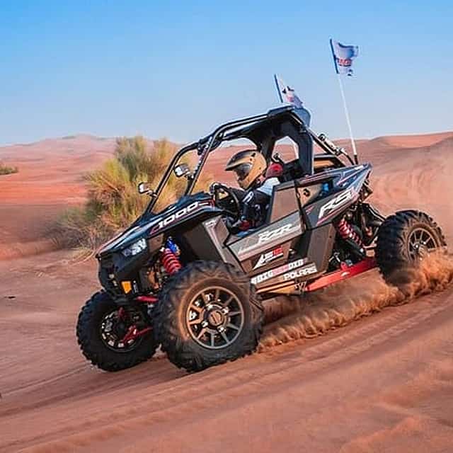 Dubai Desert Safari with Single Seater Buggy, Camel Riding, BBQ.