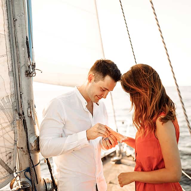 Anniversaire ou demande en mariage sur un yacht privé