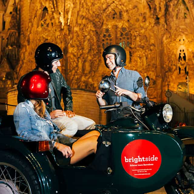 Barcelona Sunset & Night Tour by Sidecar Motorcycle