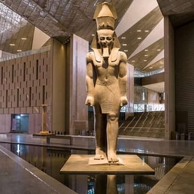 Grand Egyptian Museum and Giza Plateau from Alexandria