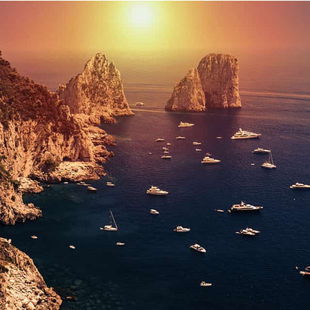 Boat tour to discover Capri kissed by the light of the sunset from Sorrento - maximum 12 people