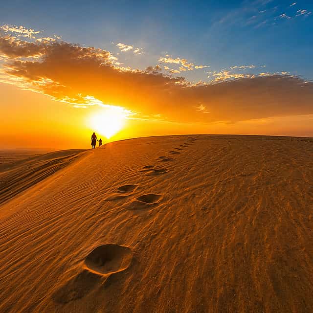 Doha Private Sunset Desert Safari with Dune Bashing, Inland Sea Visit & Swim
