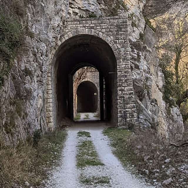 Hiking at the abandoned railway