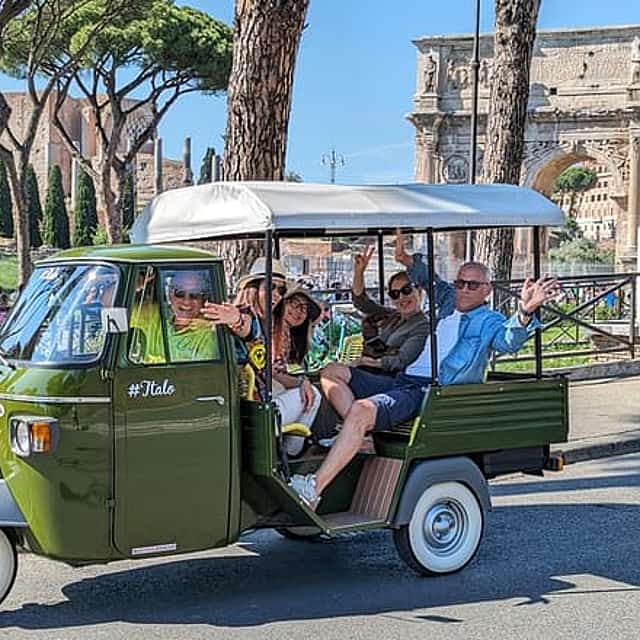 Private Tour Piaggio Ape Car Appia Antica & Food Tour