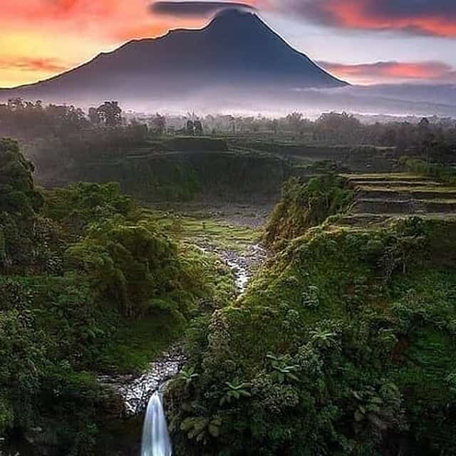 Selogriyo Temple and Trekking Java Rice Terraces, hidden waterfall -Nature Java