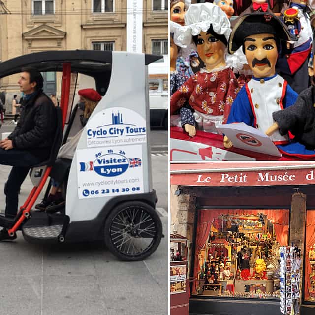 Private Tour mit der Fahrradrikscha: Lyon, die Stadt von Guignol
