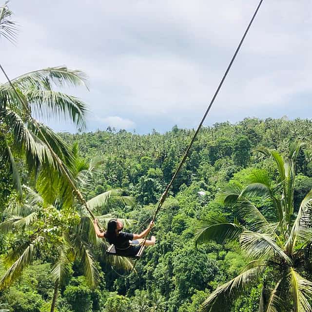 Jungle Ayung: schommelen boven de rivier