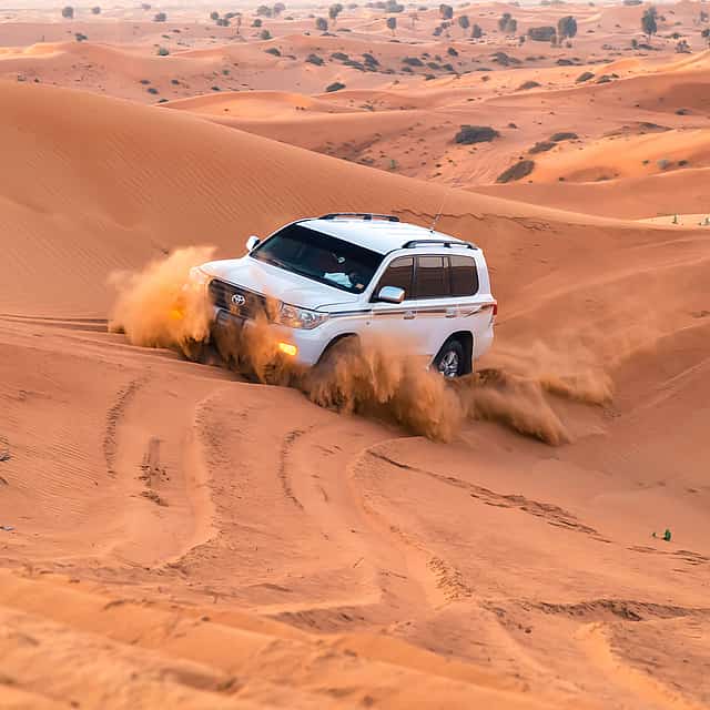 Morning Desert Safari with Sandboarding and Camel Ride