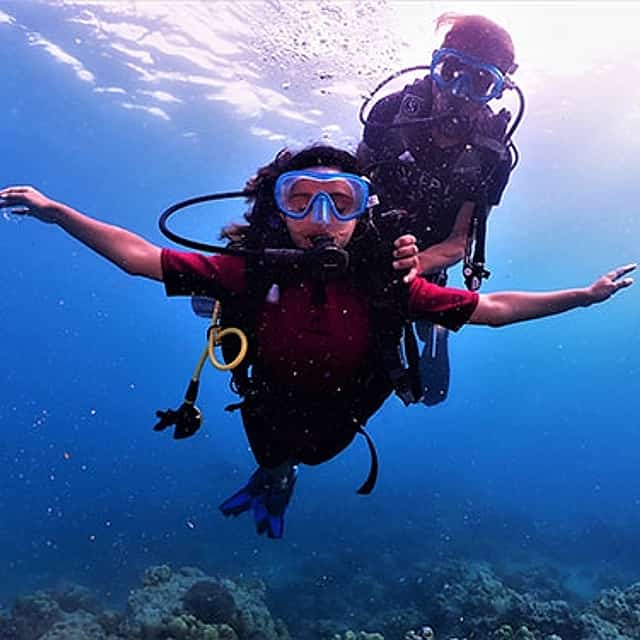 在红海尝试潜水项目