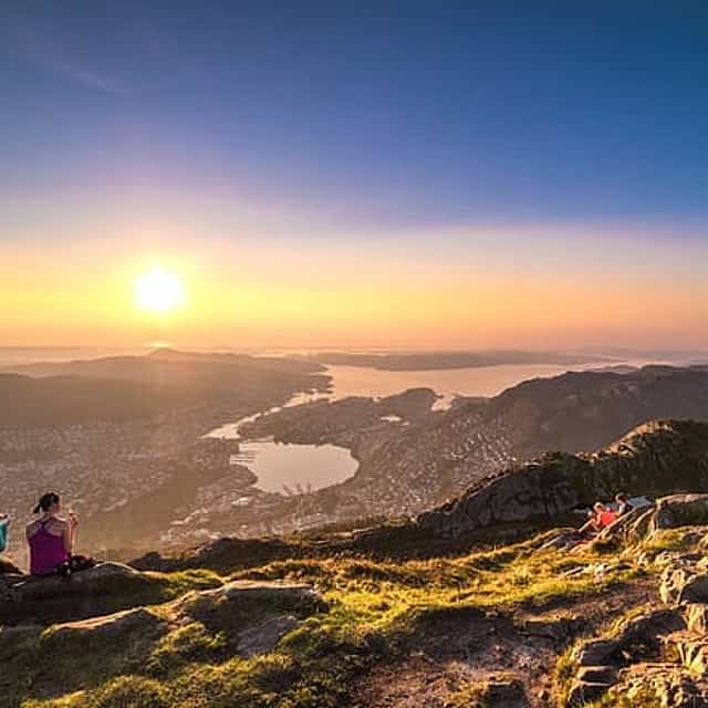 Bergen bei Nacht: Tour mit dem Berg Ulriken und der Floyen-Seilbahn