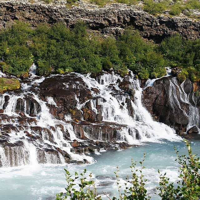 Borgarfjordur, Hraunfossar Waterfall and Glacier Ice Cave Private Super Jeep Tour