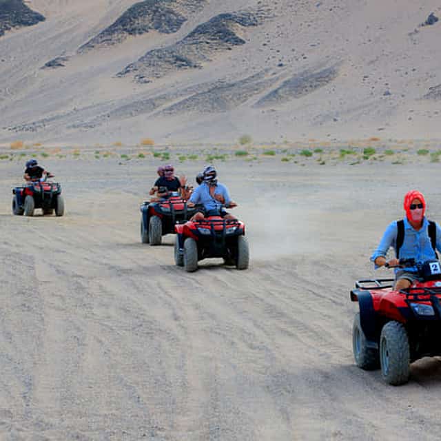 TH Exclusives: 5 hrs Quad Bike with BBQ Dinner from Hurghada