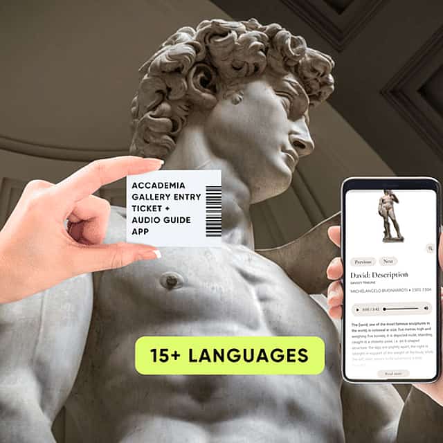 Florence: Accademia Gallery Entry Ticket & Multilingual Audio App