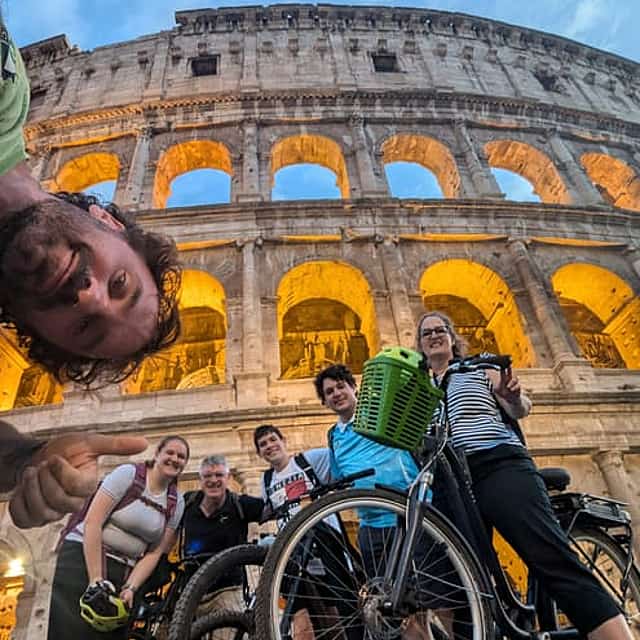 Rome at sunset is magic on two wheels