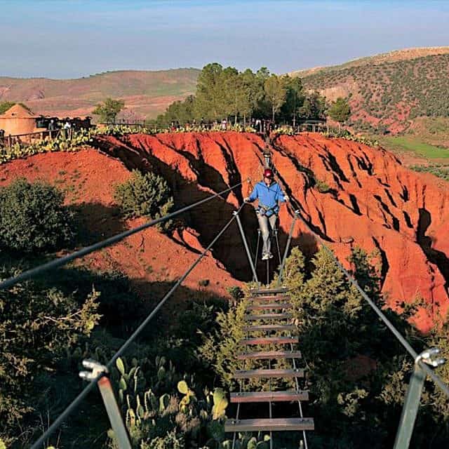Halbtägige Ziplining- und Wandertour im Atlasgebirge