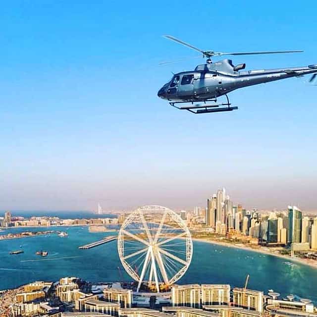 Dubai Iconic Helicopter Ride - 12 Mins tour with Private Transfers