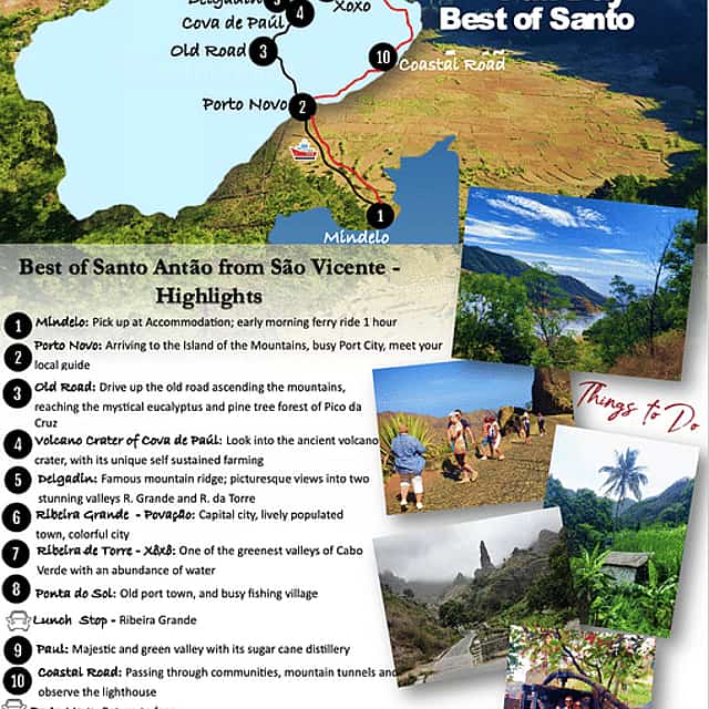 Santo Antão Destaques: Viagem de Um Dia de Carro com Ferry a Partir de São Vicente