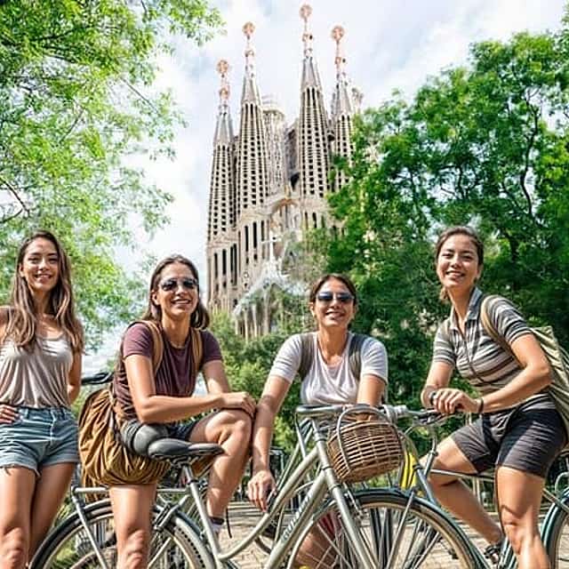 Tour privado en bicicleta/eBike por Barcelona y entradas a la Sagrada Familia