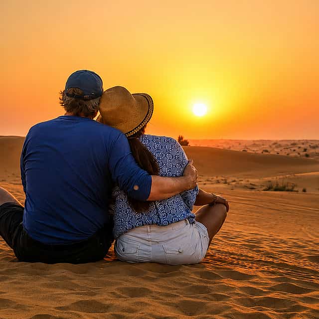 Doha Private Sunrise Desert Safari with Dune Bashing, Inland Sea Visit & Swim