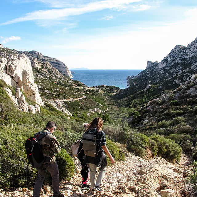 Marseille Panoramawanderung von Les Calanques aus.
