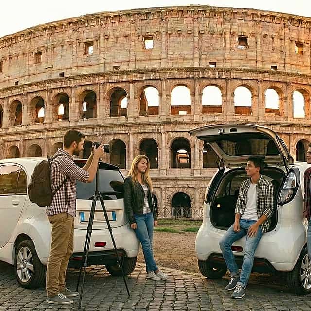 Elektrische Autos Tour in Rom mit Abholung und Frühstück
