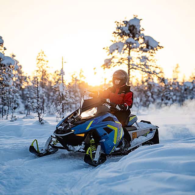 Family Snowmobile Safari with Kids’ Mini-Snowmobiles & Campfire, Levi