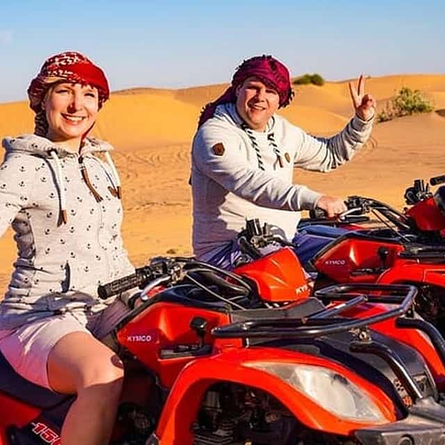 Dubai Desert Safari with 30-Minute Quad Bike Ride & BBQ Dinner