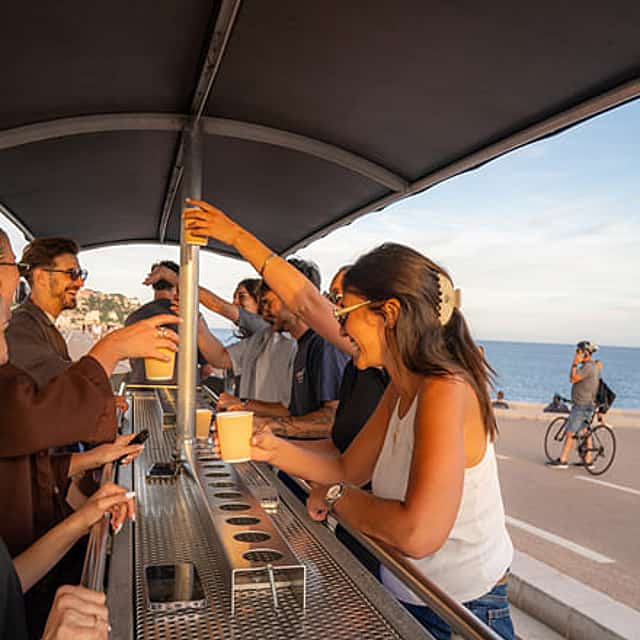 Private Giant Beerbike tour - 1 hour of Fun in Nice ( DJ, Karaoke and available on request)