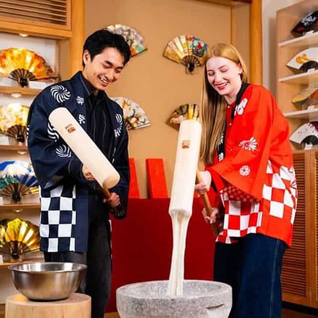 Kyoto Traditional Mochi Pounding Experience with Tasting