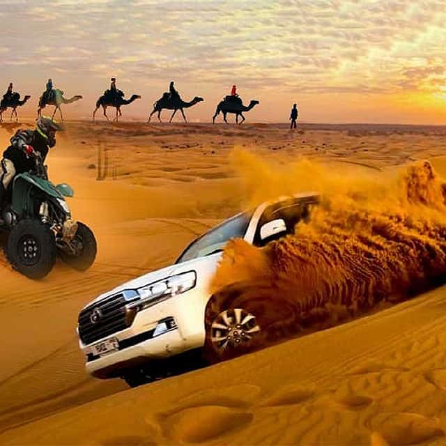 Dubai Desert Safari with 1 hour Quad Biking & BBQ dinner