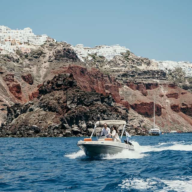 Santorini: Private Self-Drive Boat Rental in the Caldera