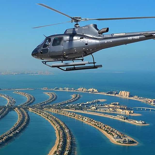 Dubai Palm Helicopter Ride - 17 Mins Tour with Private Transfers