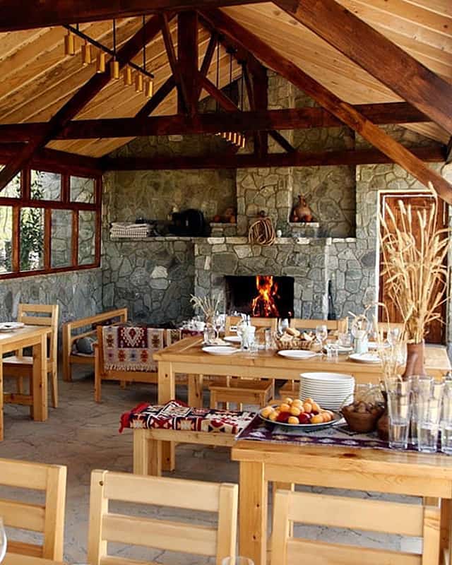Dinner by the Fireplace at Salty Garden Villa
