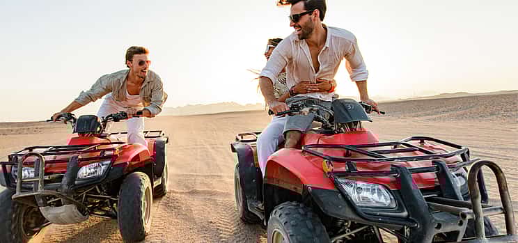 Photo 1 Dubai: Desert Safari, Quad bike and Sand boarding with BBQ Dinner in Premium Camp
