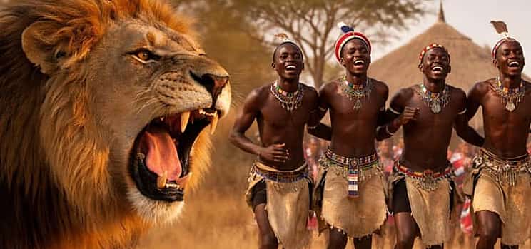 Photo 1 Lion Safari and Cultural Village Experience from Johannesburg