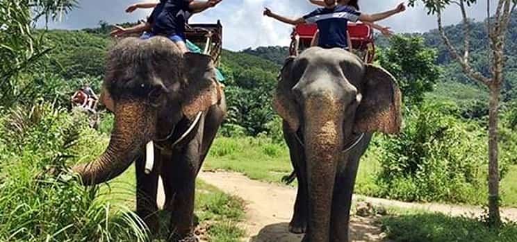 Foto 1 Phuket: Rafting en aguas bravas 5 km, tirolina y paseo en elefante