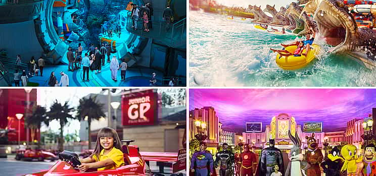 Photo 1 Yas Island Abu Dhabi 1 Day Any 2 Park Tickets (Ferrari, Warner Bros., Yas Waterworld & Seaworld)