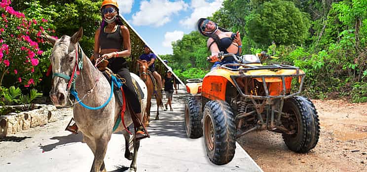 照片 1 Horseback Riding & ATV Jungle Adventure with Zipline, Cenote & Tequila Tasting 