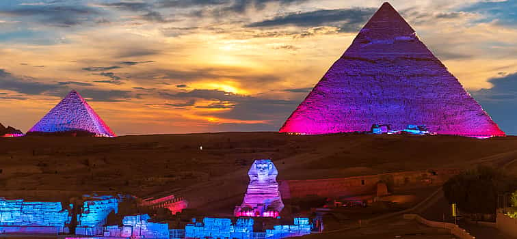 Foto 1 Espectáculo de luz y sonido en las pirámides de Guiza